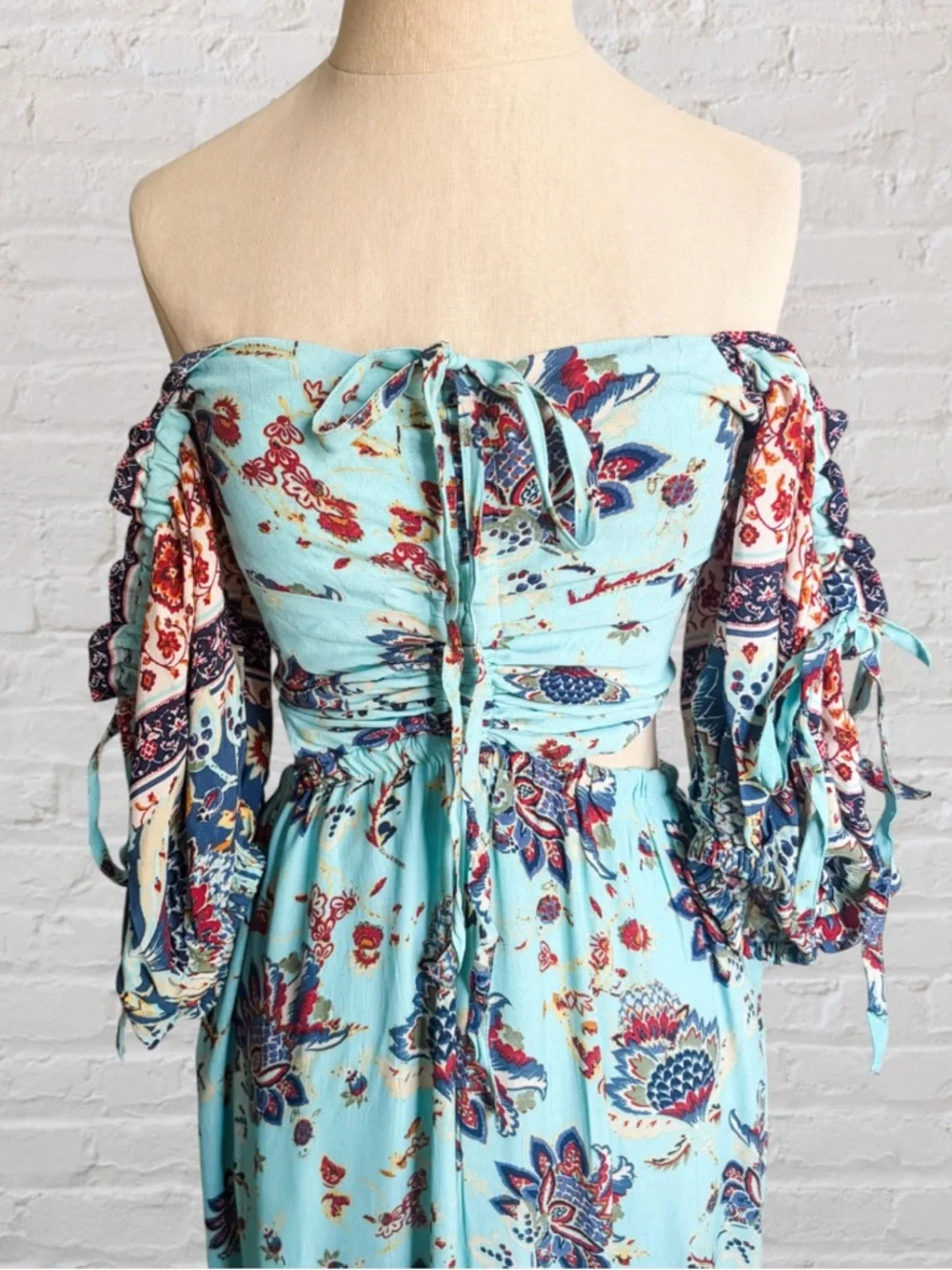 Free People Bali Citrus Skies Floral Print Wide-Leg Jumpsuit